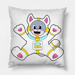 Cat as Astronaut in Costume Pillow