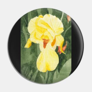 Ode to Georgia #4 - Yellow Iris Pin
