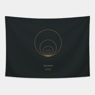 Balanced Concentric Circles: Fibonacci Golden Ratio Element Tapestry