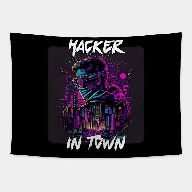 Hacker in Town 2 Tapestry by PD-Store