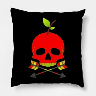 Apple Skull and Arrows Pillow