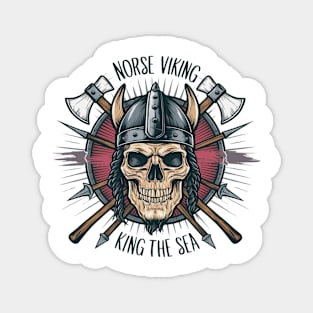 Skull of the Nordic Warrior Magnet