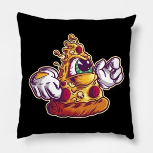 Angry Pizza Food Lover Pillow