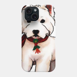Cute West Highland White Terrier Drawing Phone Case