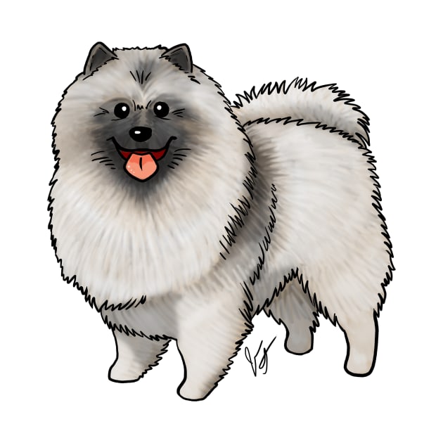 Dog - Keeshond - Cream by Jen's Dogs Custom Gifts and Designs