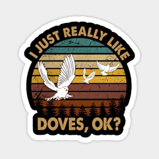 Flight of Fantasy Captivating Doves Merch Magnet