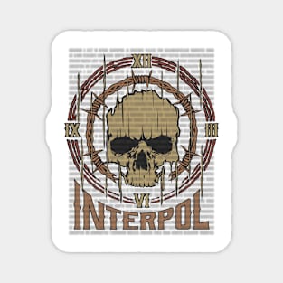 Interpol Vintage Skull Magnet