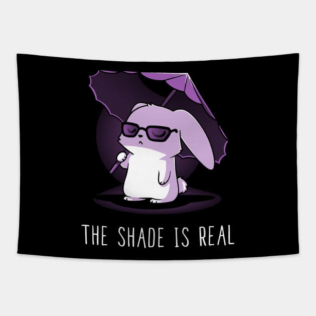 The Shade Is Real - Cool Cat With Glares And Umbrella Tapestry by LazyMice