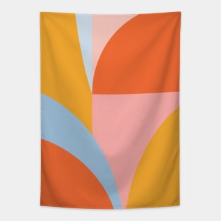 Geometric Shapes - Retro Beach Vibes Colors Tapestry