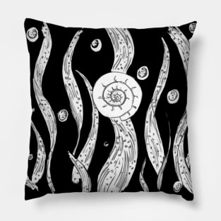 Snail Shell on Seaweed Pillow