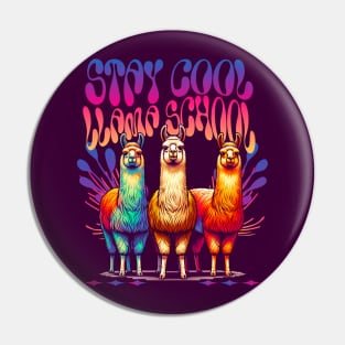 Stay Cool Llama School Pin