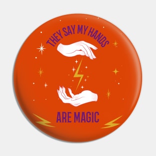 Halloween Celestial Magic Hands Pin