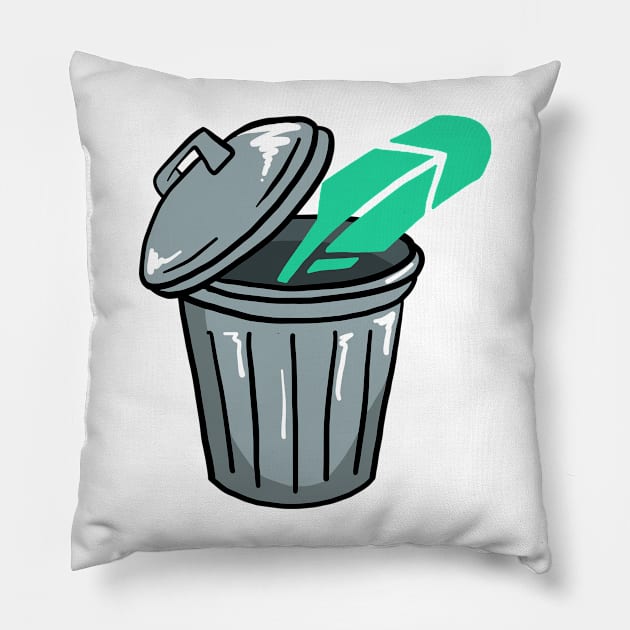 Wall Street Bets - Robinhood Sucks Pillow by jenartfart