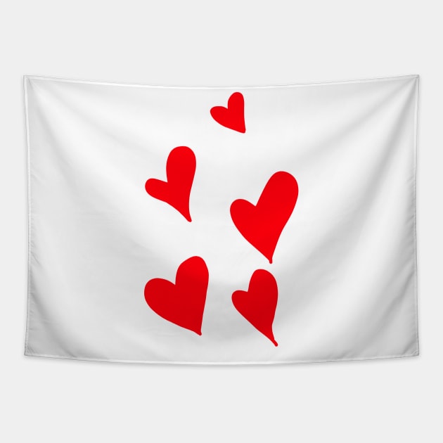 Red heart shape design Tapestry by Artistic_st