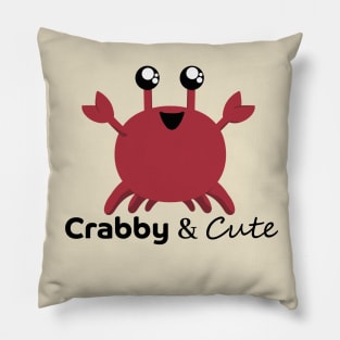 Crabby & Cute - Happy Crab Pillow