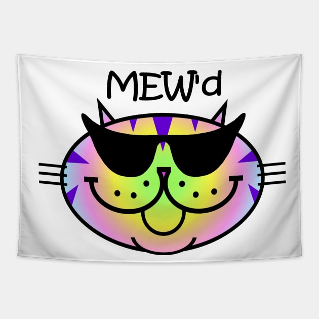 MEW'd - Pastel Rainbow Stripe Tapestry by RawSunArt