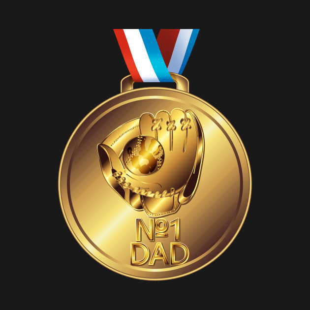 Number One Dad Baseball Medal For Father S Day Fathers Fay T