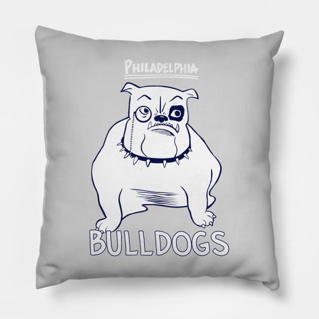 Defunct Philadelphia Bulldogs Football Pillow by LocalZonly