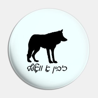 I'm A Wolf (Yiddish) Pin