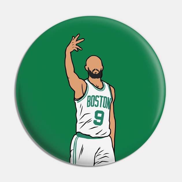 Derrick White 3 Point Celebration Pin by rattraptees