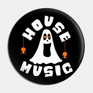 HOUSE MUSIC - Halloween Vibes (white/orange) Pin