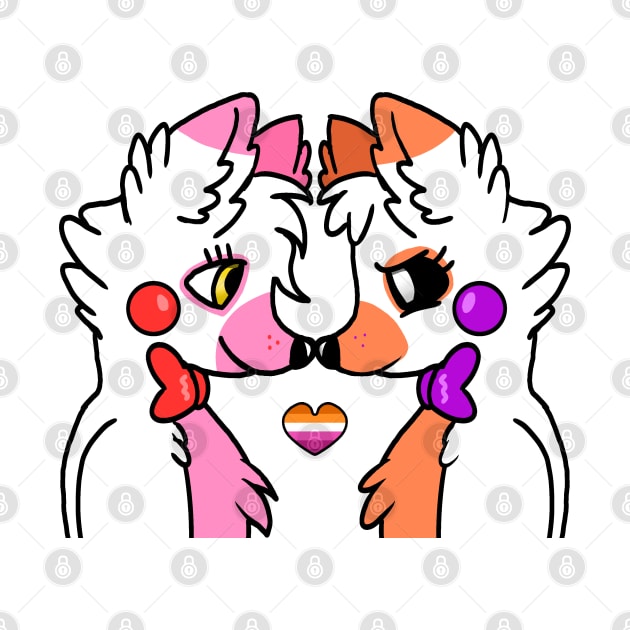 Lesbian Foxes - Mangle and Lolbit by Toribit