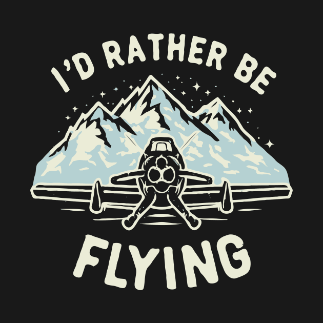 I'd Rather Be Flying. Snowy Mountains by Chrislkf