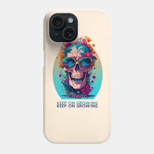 Classic Flourish Bloom Skull In Vintage Retro Style Phone Case