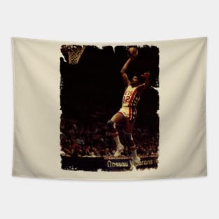 Julius Erving - Vintage Design Of Basketball Tapestry