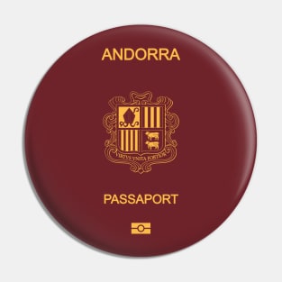 Andorra passport Pin