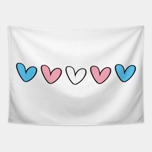 Transgender hearts flag Tapestry