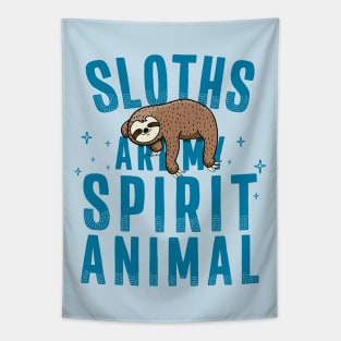 Sloths are my Spirit Animal Napping Sloth Tapestry