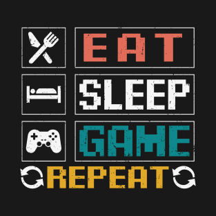 Eat Sleep Game Repeat T-Shirt