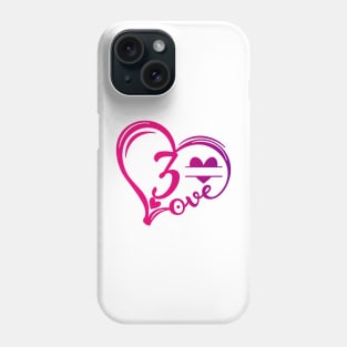 letter z monogram in the shape of love Phone Case