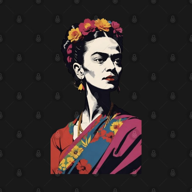 Frida's Vivid Vision: Colorful Portrait by FridaBubble