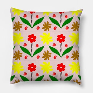 Seamless pattern of flower blooming Pillow