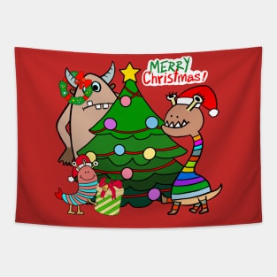 Christmas Monsters! Tapestry