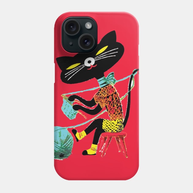 Weaver Cat Phone Case by Superlust