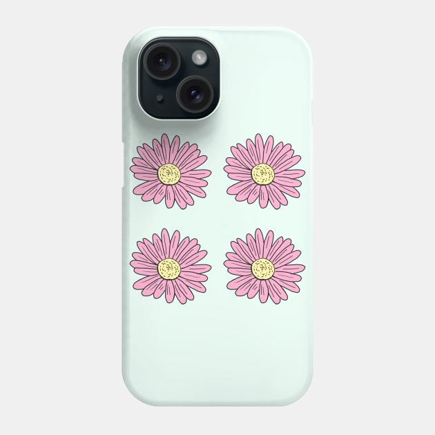 Pink Daisy Doodle Pack Phone Case by NatureGlow