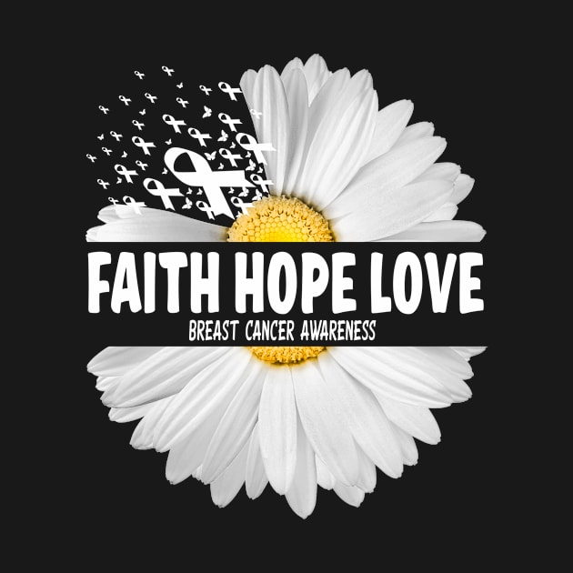 faith hope love breast cancer awareness daisy cancer fighter gifts ideas by ArifLeleu