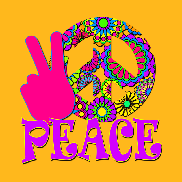 Hippie Peace Sign Cool Peace Sign T Shirt Teepublic 7059