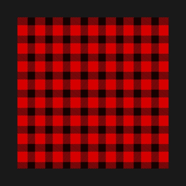 Buffalo Plaid Red Black Checks by ColorFlowCreations