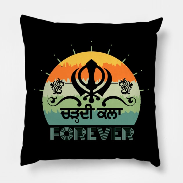 Punjabi chardi kala - always cheerful Pillow by PUNJABISTYL