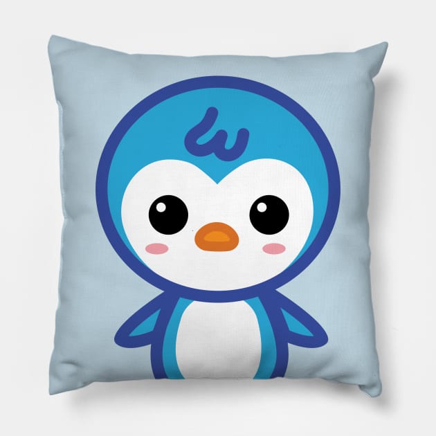 Blue Penguin Pillow by Creative Wiz