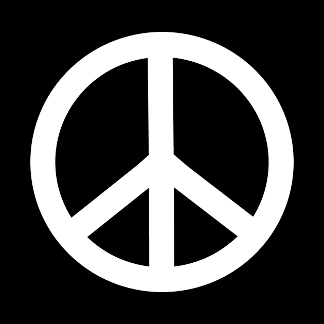 PEACE Sign White Retro by SartorisArt1