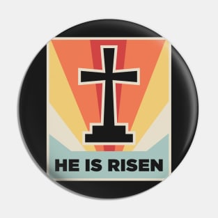 Vintage "He Is Risen" Poster Pin