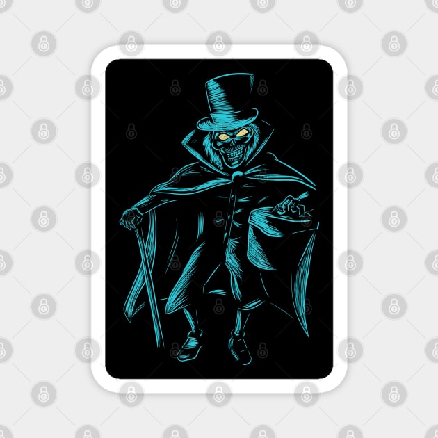 Hatbox Ghost Magnet by Black Snow Comics