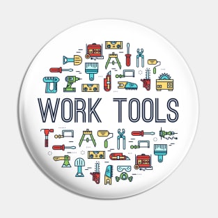 Work Tools Concept Pin