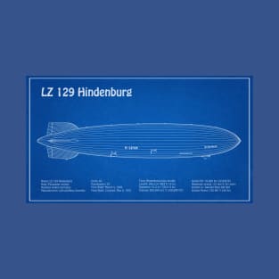 LZ 129 Hindenburg Zeppelin Airship - AD T-Shirt