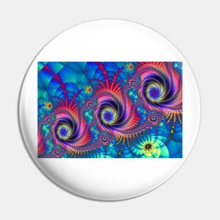 Stylized Roses Abstract Pin